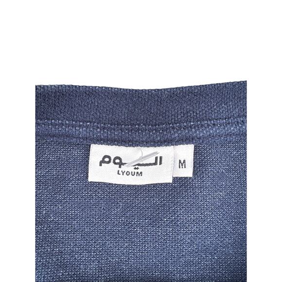 Lyoum Navy Embroidered Long Sleeve Sweatshirt Size Medium - Picture 2 of 5